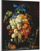 Bouquet of Fruit with Eucharistic Symbols on a Ledge Below by Cornelis de Heem