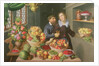 Man and Woman Before a Table Laid with Fruits and Vegetables by Georg Flegel