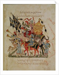 Ar 5847 f.94v, Caravan going to Mecca from 'The Maqamat' by Al-Hariri, c.1240 by Yahya ibn Mahmud Al-Wasiti