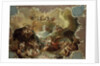 Modello for a ceiling decoration depicting Ceres with the fruits of the earth with Time overcoming Envy and Flora offering Flowers to Apollo by Martin Knoller