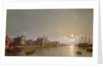 The Thames by Moonlight with Traitors' Gate and the Tower of London by Henry Pether