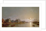 The Thames by Moonlight with Traitors' Gate and the Tower of London by Henry Pether