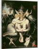 Titania Awakes, Surrounded by Attendant Fairies, clinging rapturously to Bottom, still wearing the Ass's Head, 1793-4 by Henry Fuseli