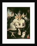 Titania Awakes, Surrounded by Attendant Fairies, clinging rapturously to Bottom, still wearing the Ass's Head, 1793-4 by Henry Fuseli