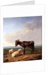 Ass and Sheep, 1849 by Eugene Joseph Verboeckhoven
