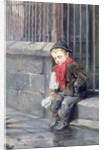 The News Boy by Ralph Hedley