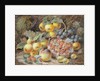 Still Life of Apples, Grapes, Raspberries, Gooseberries and Peach by Oliver Clare