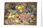 Still Life of Apples, Grapes, Raspberries, Gooseberries and Peach by Oliver Clare