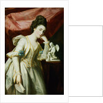 Portrait of a Lady with a Statuette of Cupid by Francis Cotes
