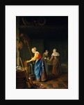 A Kitchen Scene with a Maid Drawing Water from a Well by Pieter van Slingelandt