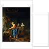 A Kitchen Scene with a Maid Drawing Water from a Well by Pieter van Slingelandt