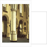 Interior of the Oude Kerk in Delft by Hendrik Cornelisz. van Vliet
