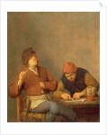 Two Smokers in an Interior, 1643 by Adriaen Jansz. van Ostade