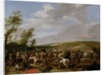 Battle Scene at Lutzen between King Gustavus Adolfus of Sweden against the Troops of Wallenstein, 1632 by Palamedes Palamedesz
