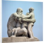 Old Man Embracing Four Young Boys by Gustav Vigeland