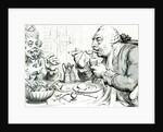 Temperance Enjoying a Frugal Meal, caricature of George III and Queen Charlotte by James Gillray