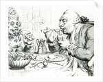 Temperance Enjoying a Frugal Meal, caricature of George III and Queen Charlotte by James Gillray