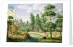 Figures in the Grounds of a Country House by Isaak van Oosten