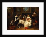 A Flemish Family at Dinner by Gillis van Tilborgh