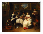 A Flemish Family at Dinner by Gillis van Tilborgh