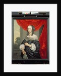 Portrait of a Lady, standing three-quarter length, holding a fan by Jacob or Jacques van Loo