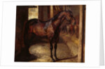 Anglo-Arabian Stallion in the Imperial Stables at Versailles by Theodore Gericault