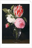 Flowers in a glass vase by Daniel Seghers