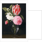 Flowers in a glass vase by Daniel Seghers