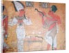 Ay performing the opening of the mouth ceremony on the mummy of Tutankhamun from the Tomb of Tutankhamun, New Kingdom by Egyptian 18th Dynasty
