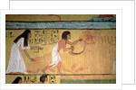 Detail of a harvest scene on the East Wall by Egyptian 19th Dynasty