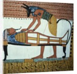 Anubis and a Mummy by Egyptian 19th Dynasty