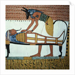 Anubis and a Mummy by Egyptian 19th Dynasty