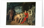 King Priam begging Achilles for the return of Hector's body, 1824 by Aleksandr Andreevich Ivanov