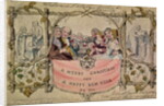 Christmas Card, example of the first known Christmas card being used, 1843 by John Callcott Horsley
