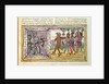 Codex Duran: Pedro de Alvarado companion-at-arms of Hernando Cortes besieged by Aztec warriors by Diego Duran