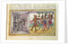 Codex Duran: Pedro de Alvarado companion-at-arms of Hernando Cortes besieged by Aztec warriors by Diego Duran