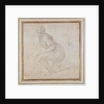 Inv. 5211-75 Fawkener Recto Kneeling man by Michelangelo Buonarroti