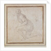 Inv. 5211-75 Fawkener Recto Kneeling man by Michelangelo Buonarroti