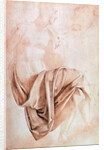 Inv. 1887-5-2-118 Recto Study of drapery by Michelangelo Buonarroti