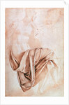 Inv. 1887-5-2-118 Recto Study of drapery by Michelangelo Buonarroti