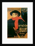 Ambassadeurs: Aristide Bruant, 1892 by Henri de Toulouse-Lautrec