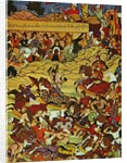 Genghis Khan in battle, preceded by Gebe, one of his generals by Anonymous