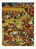 Genghis Khan in battle, preceded by Gebe, one of his generals by Anonymous