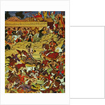 Genghis Khan in battle, preceded by Gebe, one of his generals by Anonymous