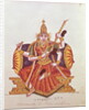 Saratheswathee, hindu goddess of learning, with Singhalese and English inscription by School Indian