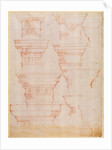 W.18v Study of column capitals by Michelangelo Buonarroti