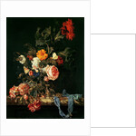 Flower Still Life with a Timepiece, 1663 by Willem van Aelst