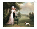 Woman and Child in Park by Richard Cosway