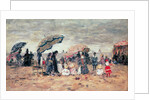 Parasols on the Beach, Trouville, 1886 by Eugene Louis Boudin