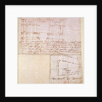 W.23r Architectural sketch with notes by Michelangelo Buonarroti